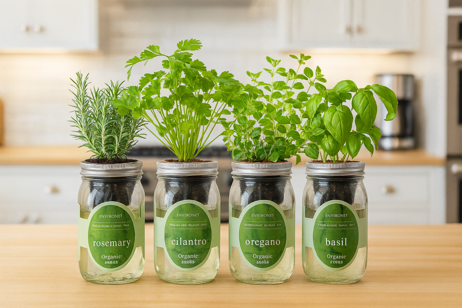 Mediterranean Herb Mix - Rosemary, Cilantro, Oregano, Basil
