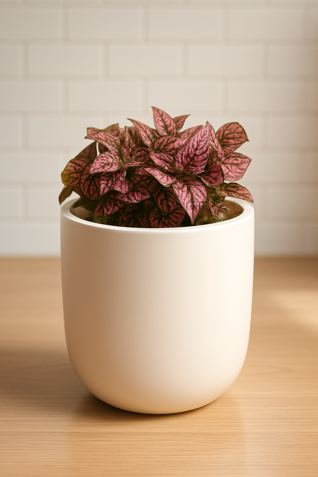 Polka Dot Hypoestes White Ceramic Pot Hydroponic Growing Kit with Seeds