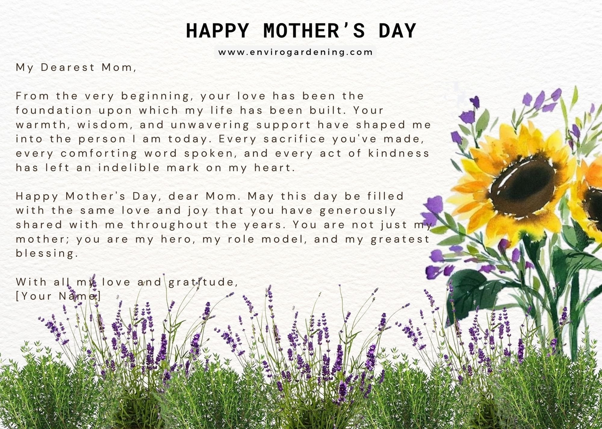 Gift Message Card - Mother's Day