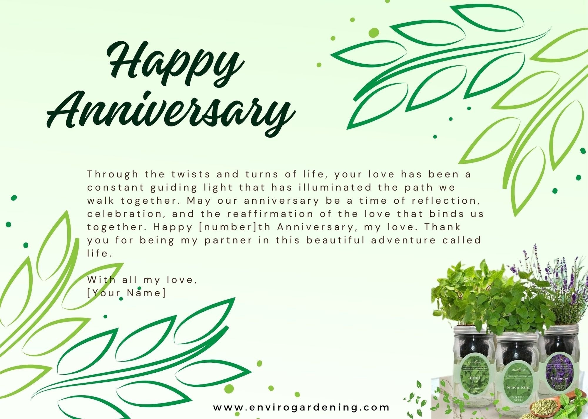 Gift Message Card - Anniversary
