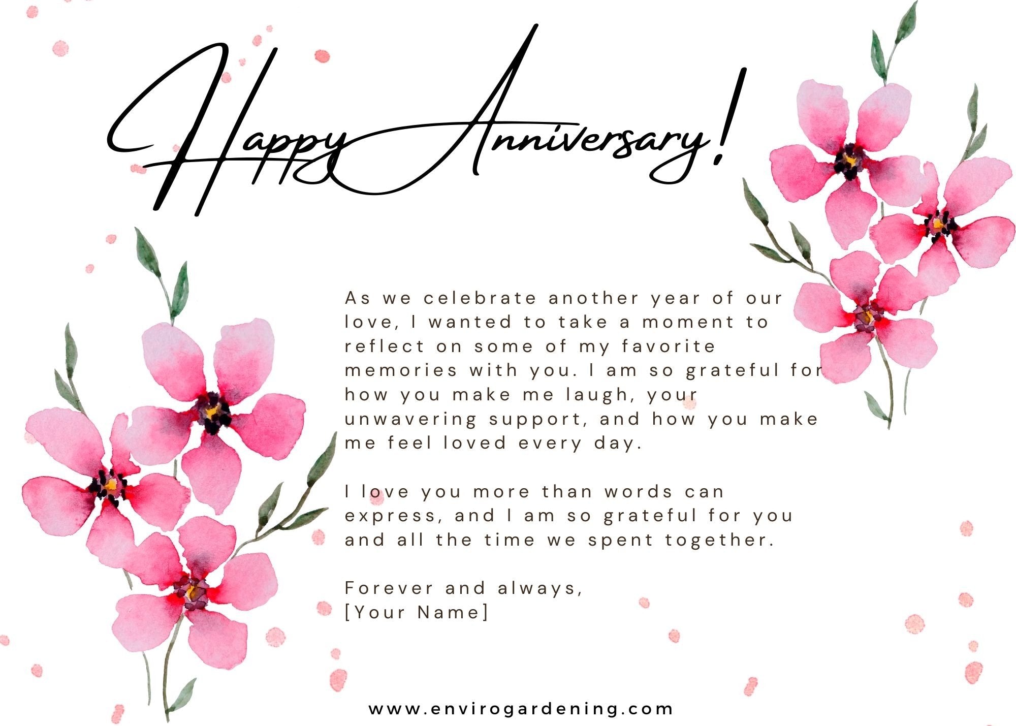 Gift Message Card - Anniversary 1