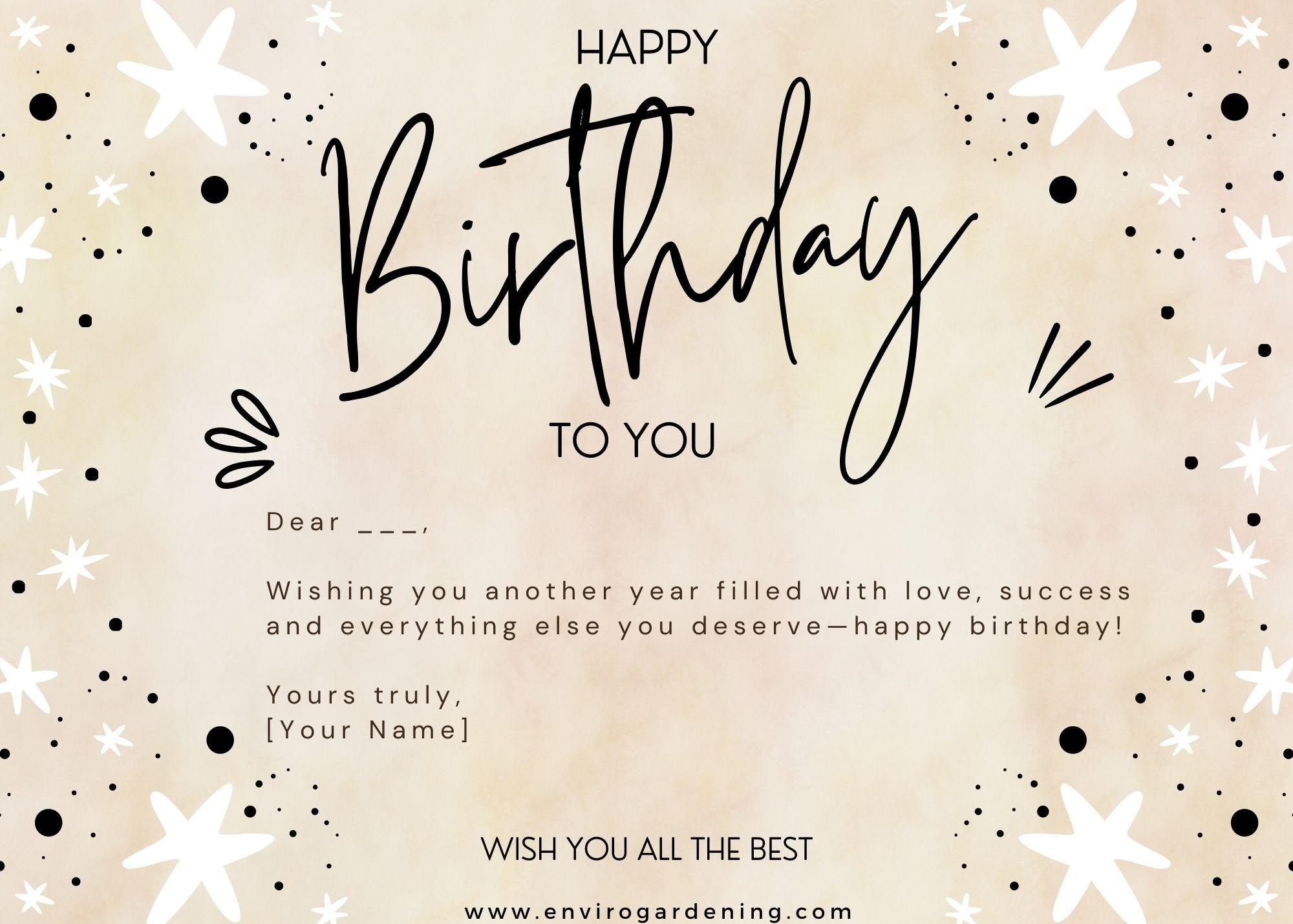 Gift Message Card - Birthday 1
