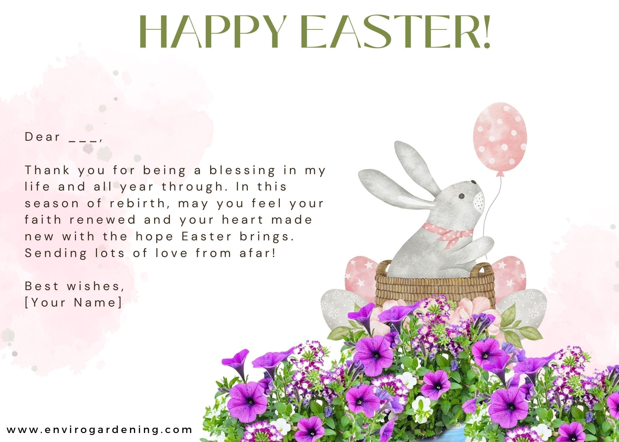 Gift Message Card - Easter 1