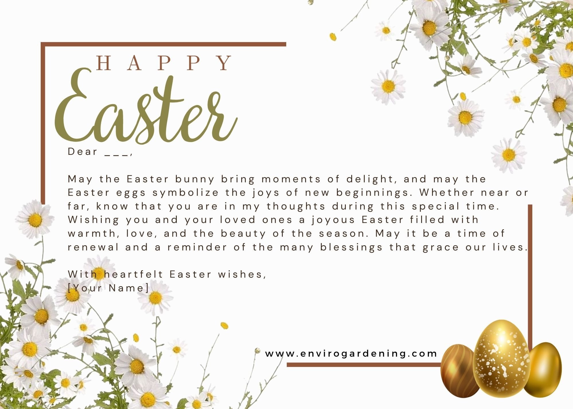 Gift Message Card - Easter