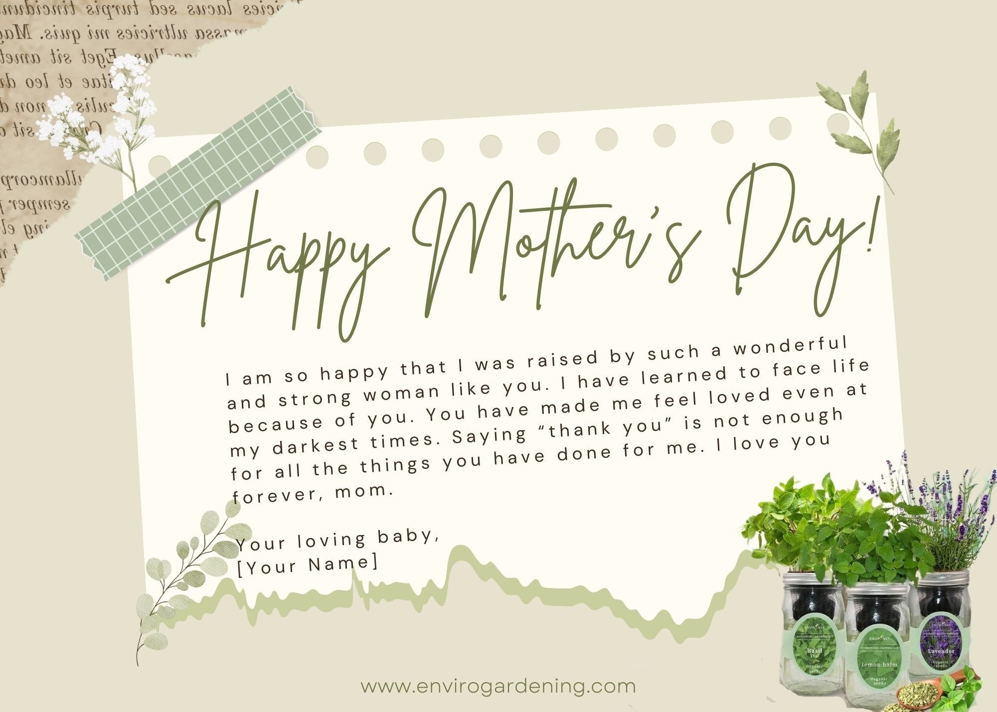 Gift Message Card - Mother's Day 1