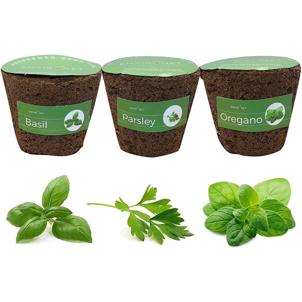 3" Preseeded Hydroponic Plugs - Basil, Parsley, Oregano